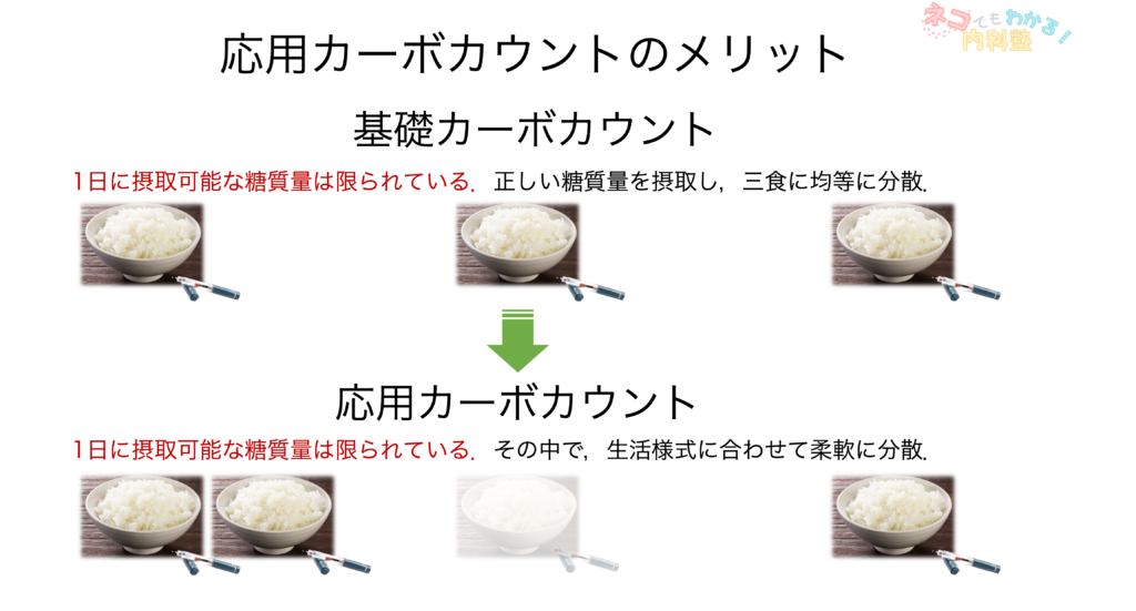 応用カーボカウントのメリット